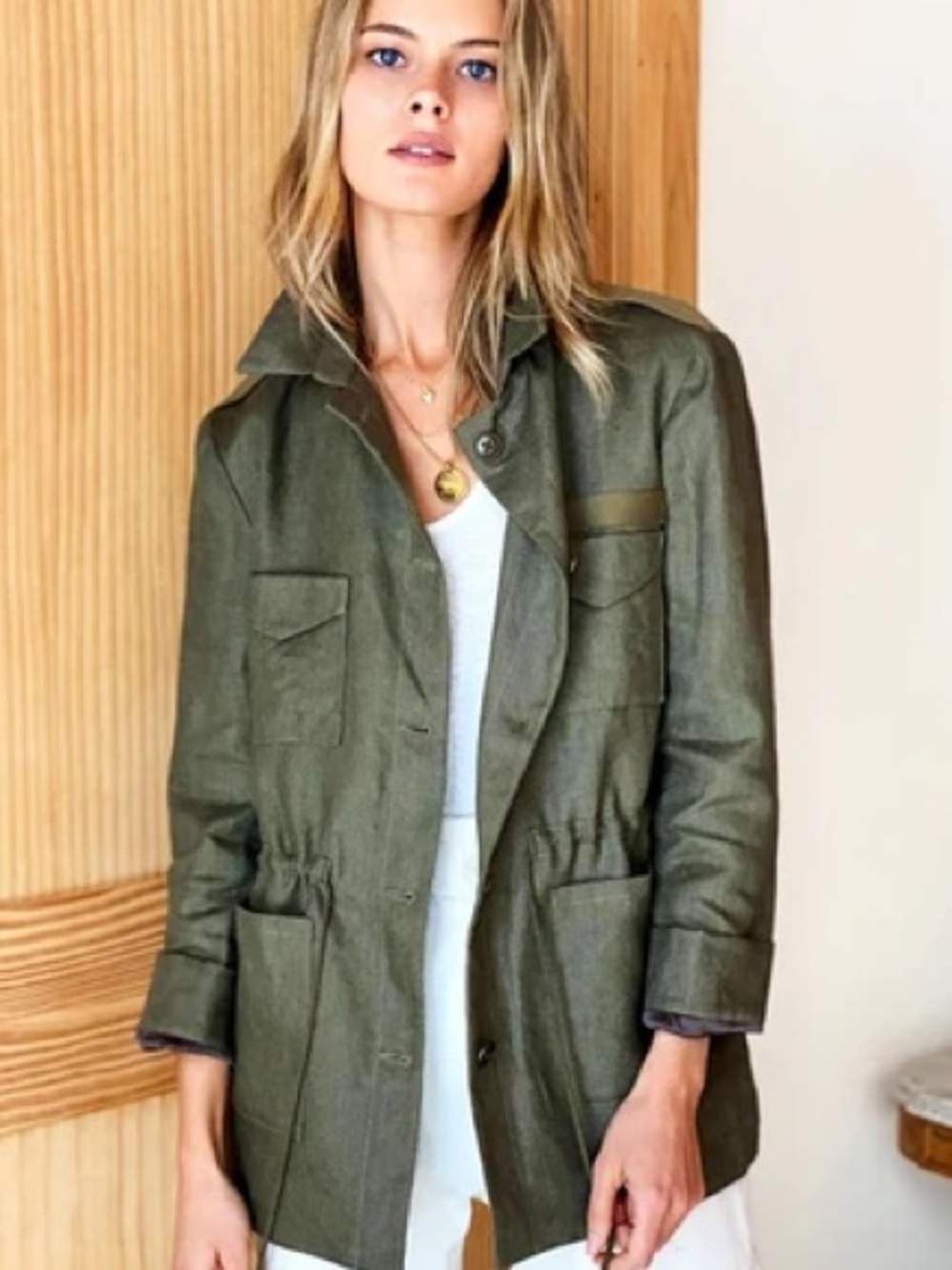 Emerson Fry Little Army Jacket Linen Utility Chore Chic M NEW $485